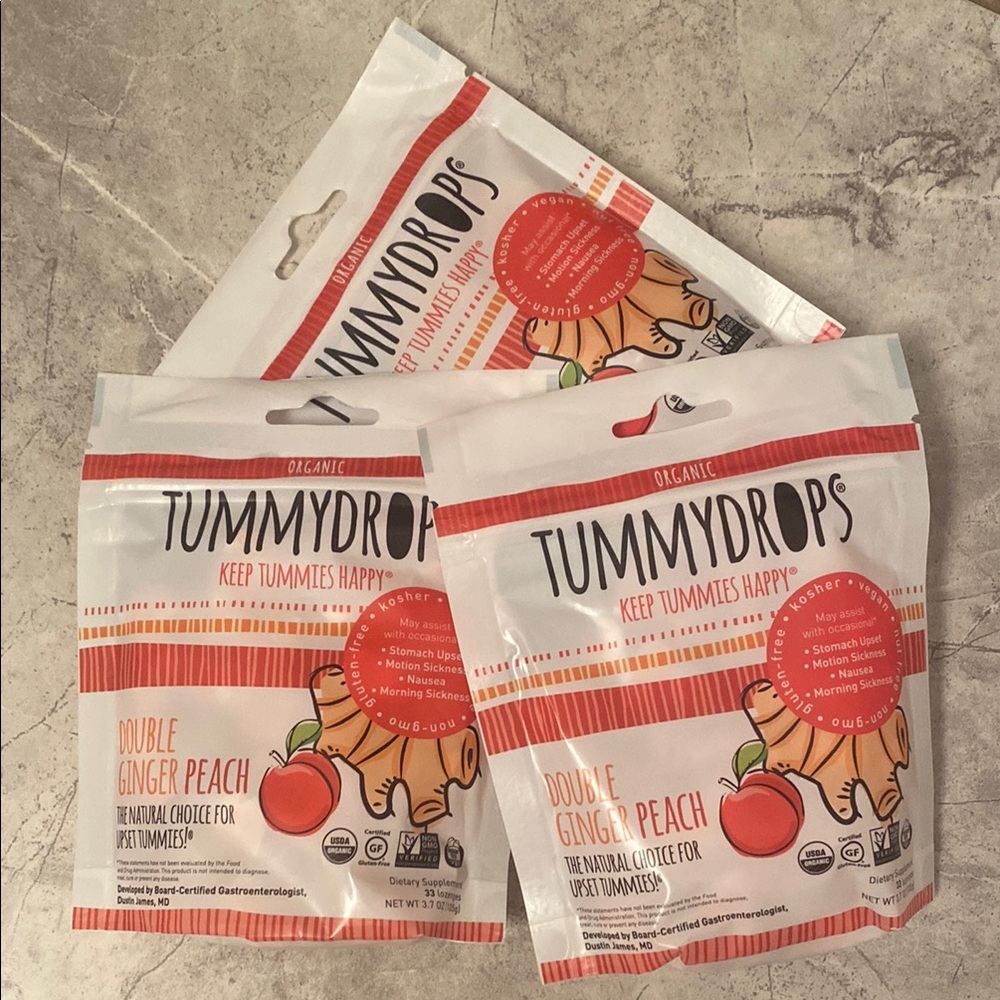 3 Tummydrops Double Ginger Peach